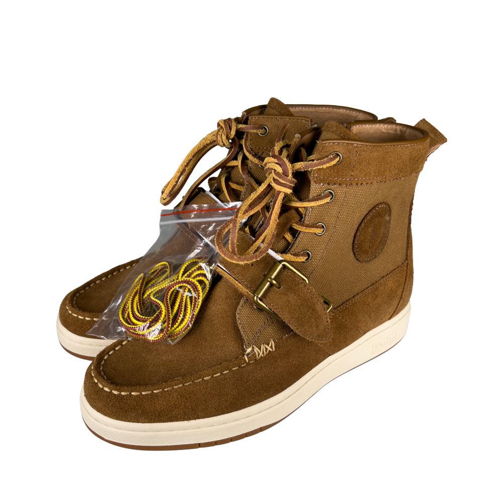 Polo Ralph Lauren Ranger Nubuck & Canvas Sneaker Boot Men's Size 7.5